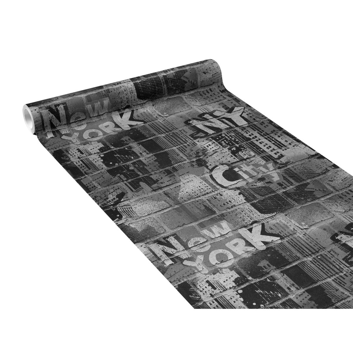 Papier peint NEW YORK TAG coloris noir 4MURS