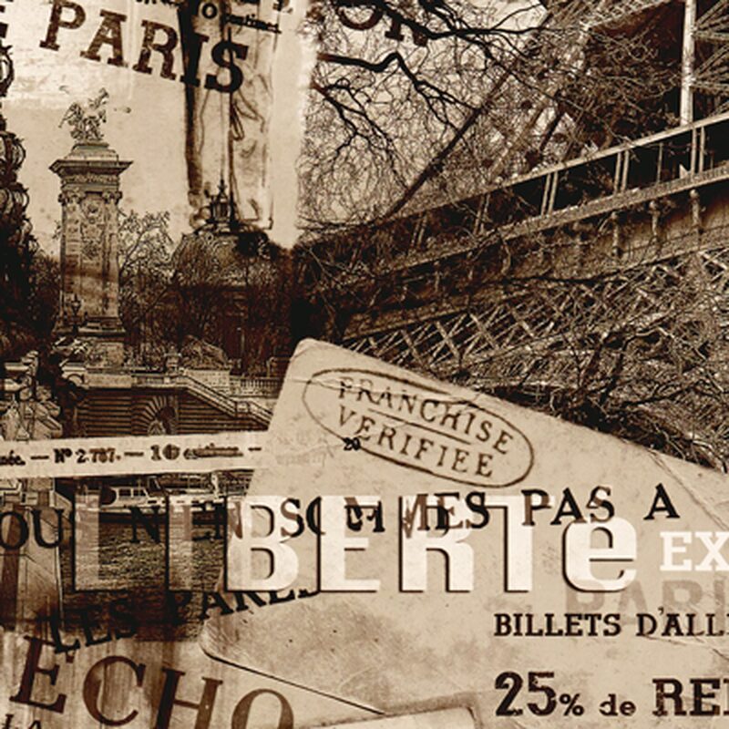 Papier peint PARIS SÉPIA coloris sépia