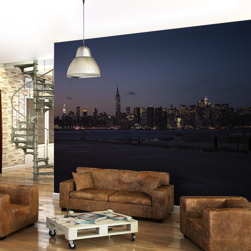 Décor mural panoramique XL NEW YORK BY NIGHT 300 x 250 cm 4MURS