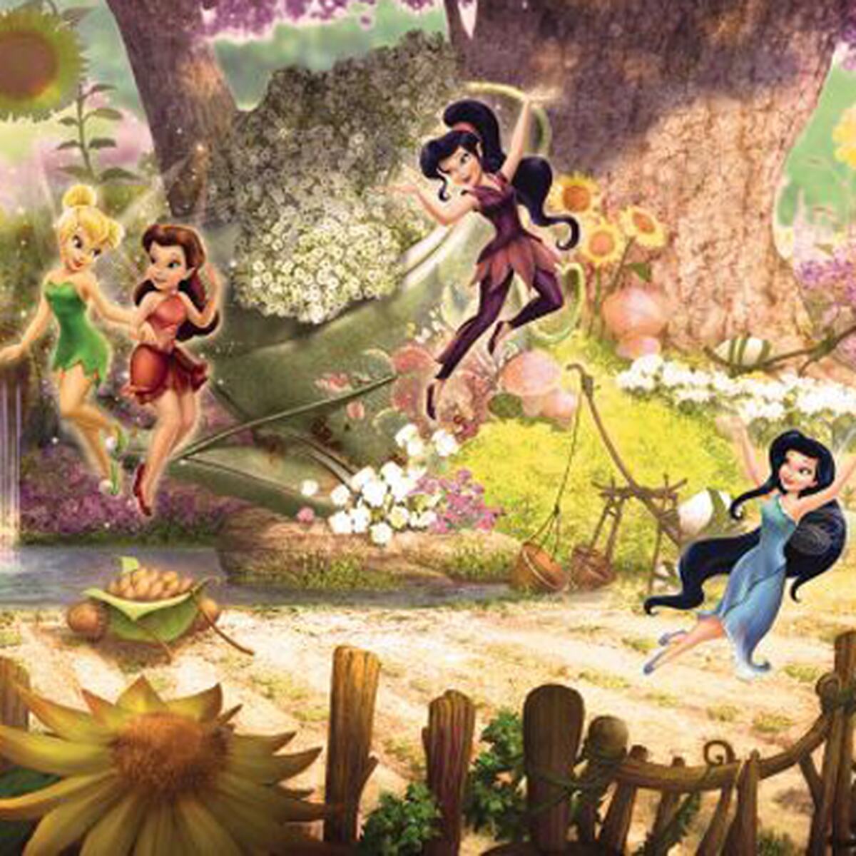 Le Fabuleux Voyage De La Fée Mélodie Poster extra large FÉE CLOCHETTE ET SES AMIES 202 x 73 cm églantine