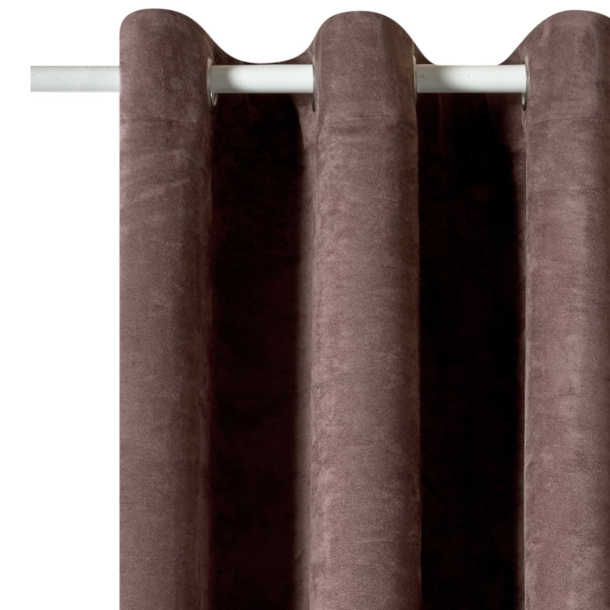 rideau taupe velour