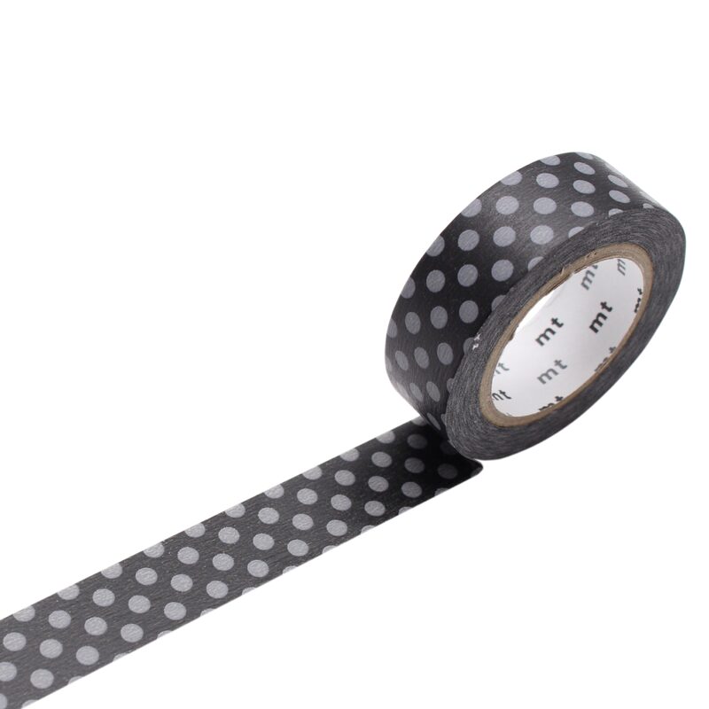 Masking tape DOT BLACK X GRAY kleur zwart