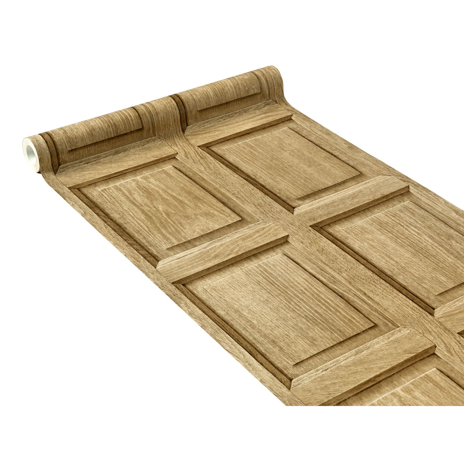 Papier peint intissé BOISERIE DE STYLE BY KOZIEL coloris chêne naturel