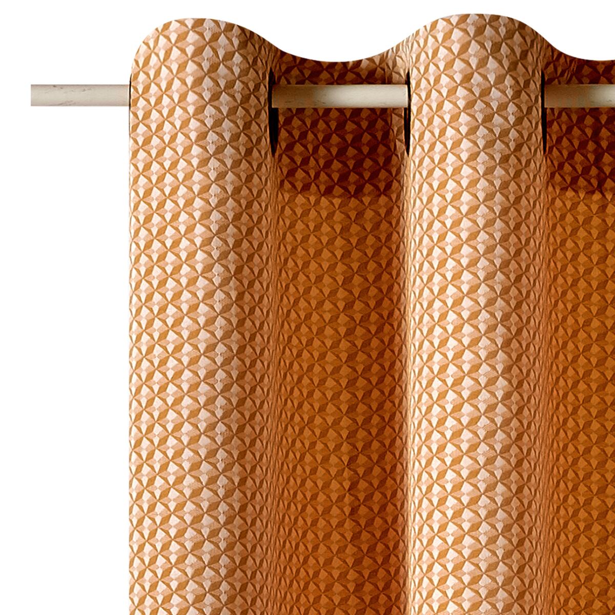 rideau salon jaune moutarde