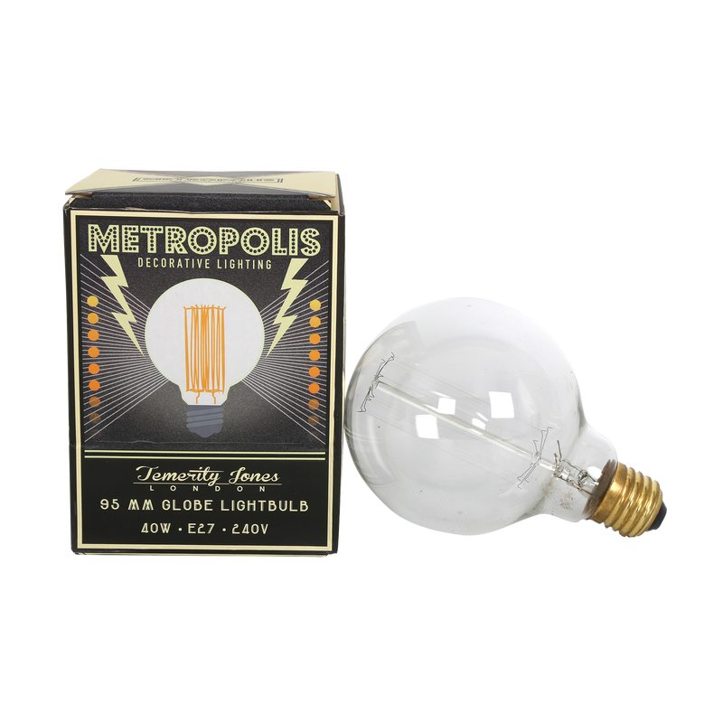 Ampoule FILAMENT GLOBE 40W E27 coloris jaune 13 x 9,5 cm Lampe 4MURS