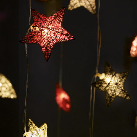 Lichtslinger STARS kleur framboos