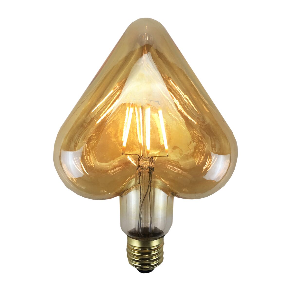 Ampoule LED CŒUR 38W E27 coloris jaune 11,5 x 6,5 cm 4MURS