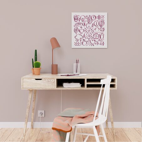 Glazen wanddecoratie LIGHTING BOARD 50 x 50 cm