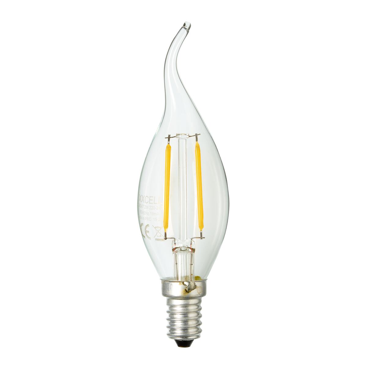 Ampoule LED FLAMME CDV FILAMENT CLAIRE 2W/25W E14 2700K 250LM BLISTER