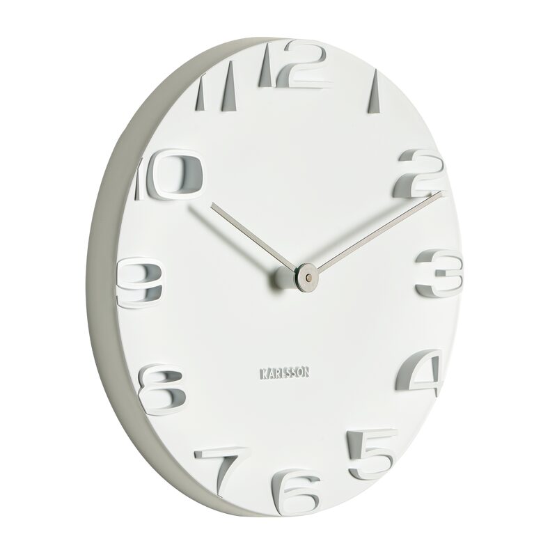 Horloge en plastique LEO coloris blanc