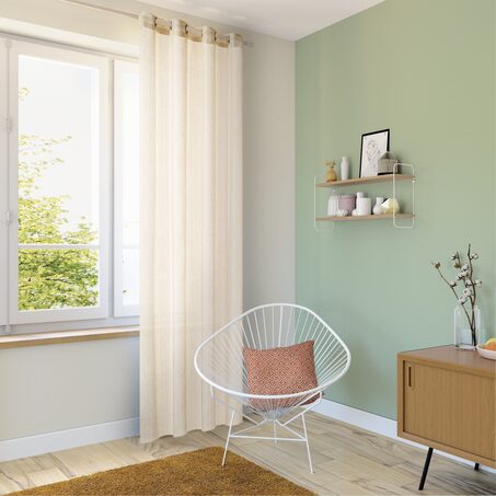 Voilage GHIANA coloris beige 140 x 260 cm