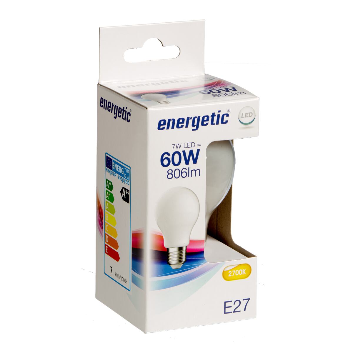 Ampoule LED MILKY 60W E27 lumière chaude jaune 10 x 6 cm 4MURS