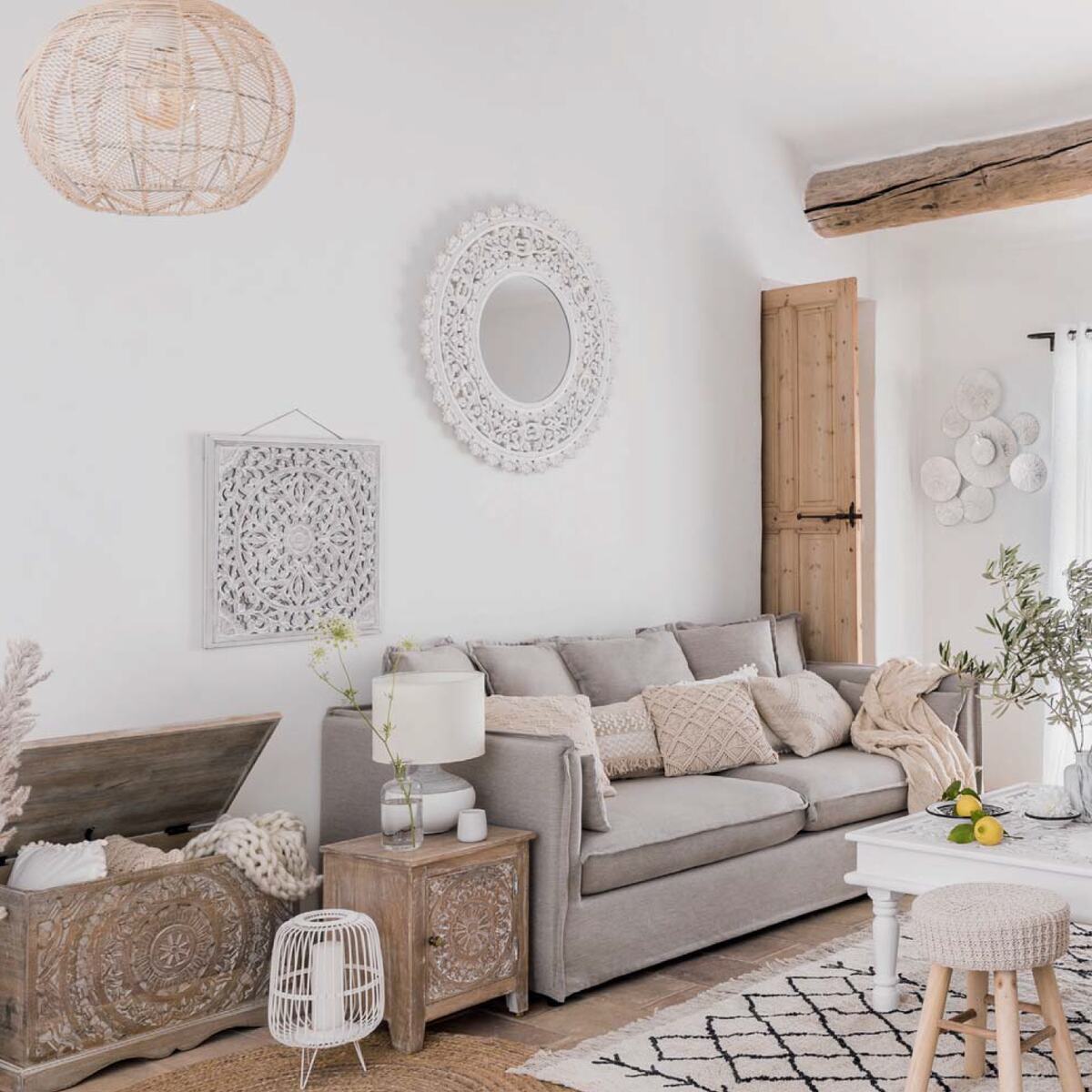 Canapé WILLY coloris beige 2 places 4MURS