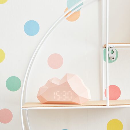Wekker MINI CLOUDY kleur roze