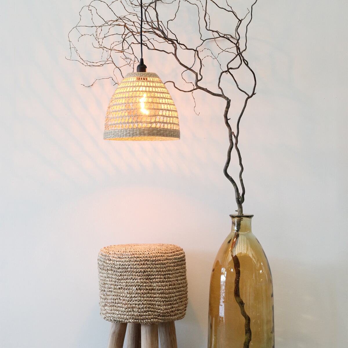 Abatjour NAPARI coloris paille 24 x 27 cm 4MURS