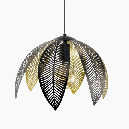 Suspension VESCA coloris noir et or 24 x 35 cm