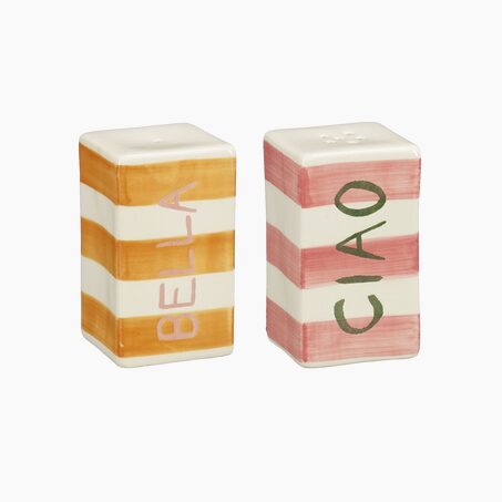 Set Salière et Poivrière BELLA CIAO Jaune, rose, blanc